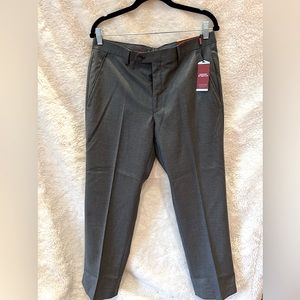 ALFANI Men Grey Slim Fit Performance Stretch Pants Size 33W 30L